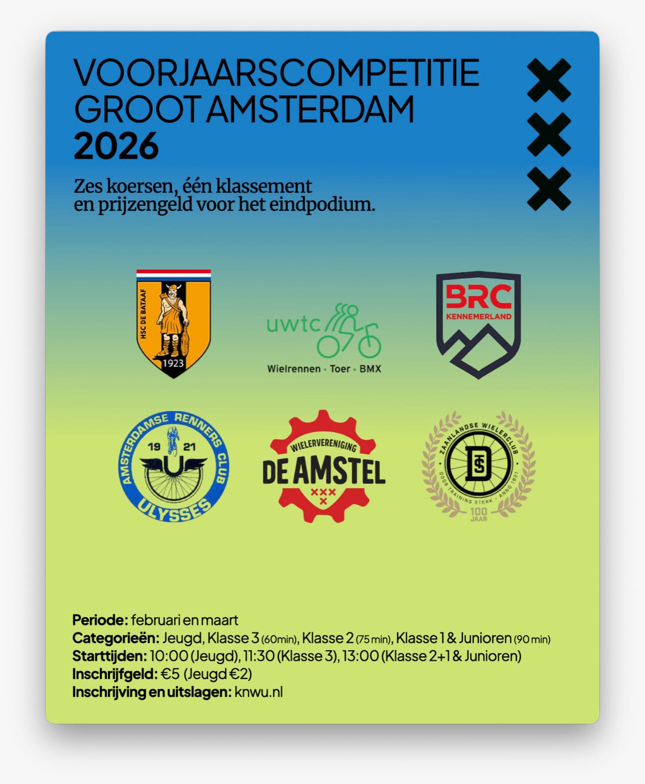 Voorjaarscompetitie Groot Amsterdam 2026
